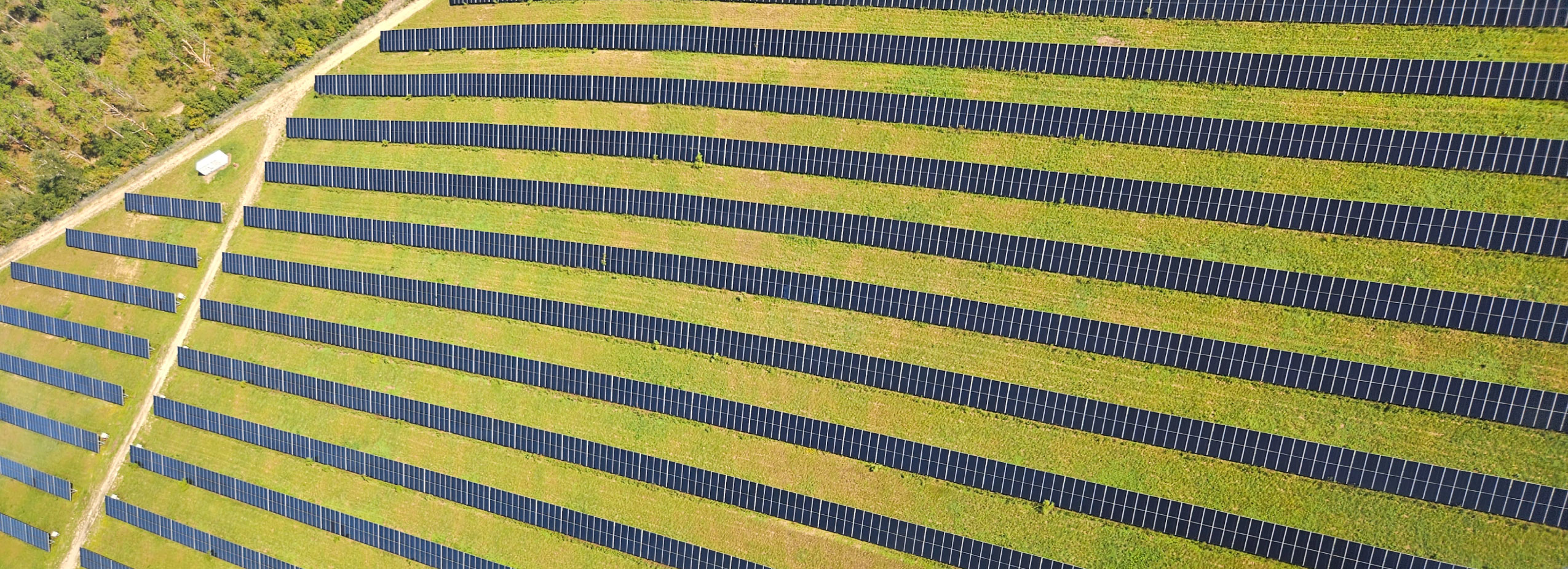 overhead view of the TLH Solar Farm